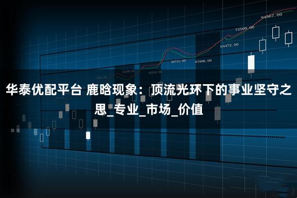 华泰优配平台 鹿晗现象：顶流光环下的事业坚守之思_专业_市场_价值